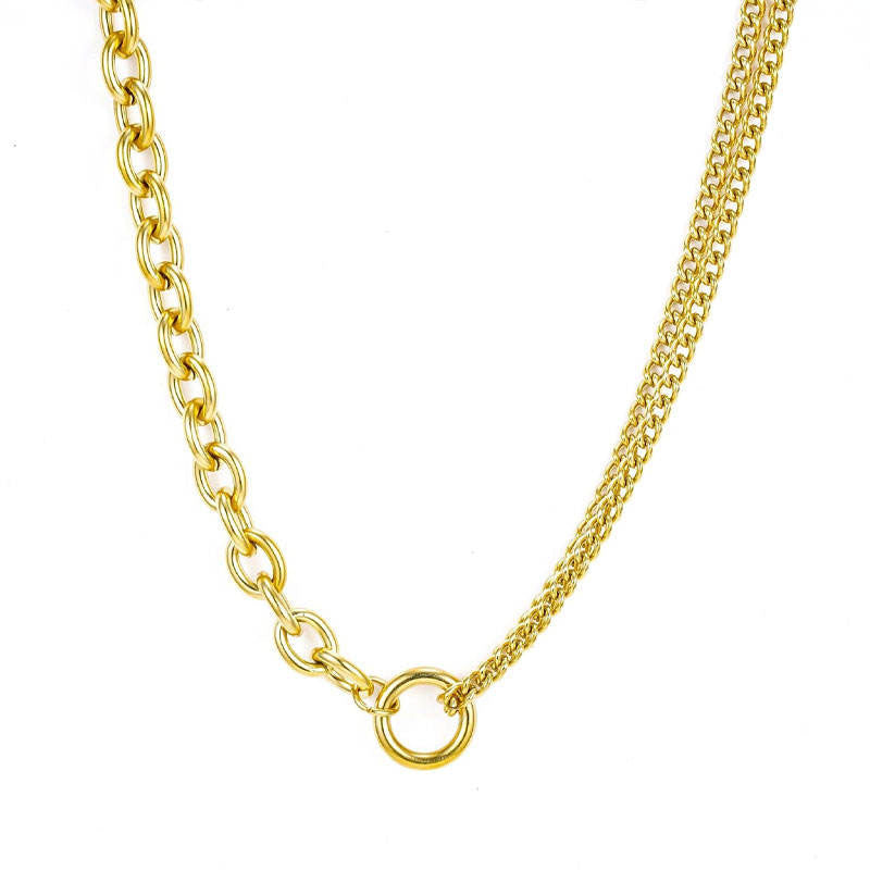 Dainty Non Tarnish Adjustable Titanium Chain 316l Stainless Steel Jewelry 14k 18k PVD Gold Plated Chain for Men Women