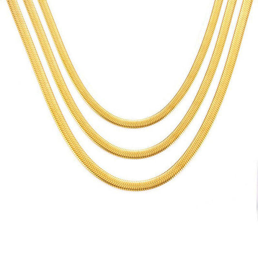 Trendy Anti Tarnish Hypoallergenic Wholesale Stainless Steel Custom 14k 18k Solid Filled Gold Chain for Women