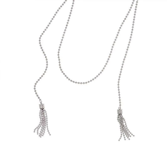 Waterproof Tarnish Free Hypoallergenic Unique Design Women's Stainless Steel Vintage Tassel Necklace