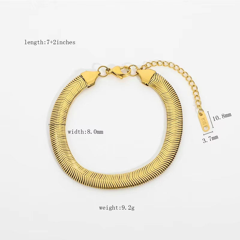 Minimalist Anti Tarnish Fine Chain Link Luxury Stainless Steel Dainty Chain Pearl Bracelet for Women