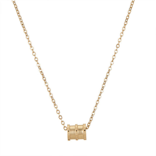 Xiao Man Women's Waist Pendant Necklace Simple and Versatile 18K Gold Plated Stainless Steel Collar Chain Fashion Jewelry