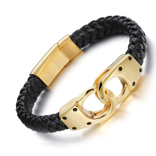 High Quality Custom Vintage Stainless Steel Men Handcuffs Bracelet
