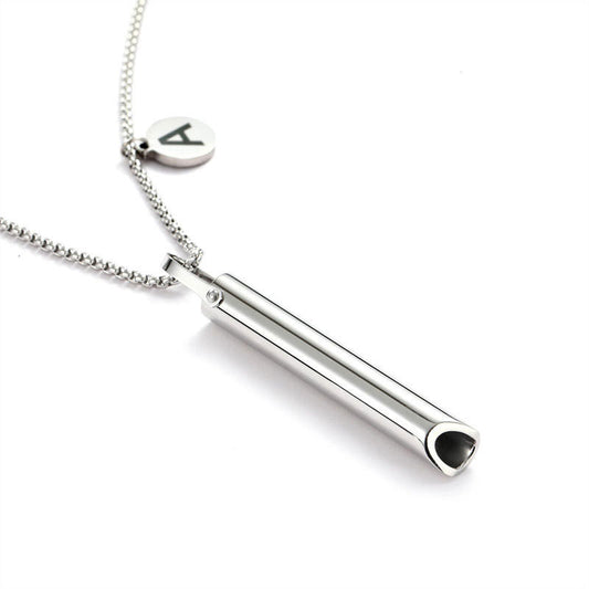 Sporty Anti Tarnish Gold Necklace 18K Real Stainless Steel Pendant Breathing Necklace for Women Men Girls