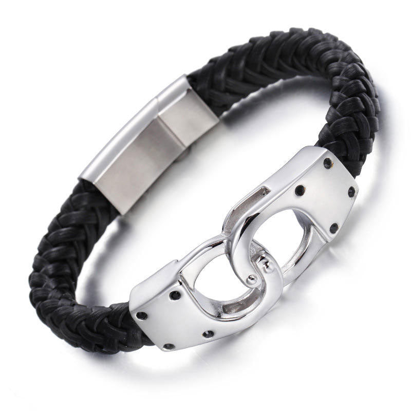 High Quality Custom Vintage Stainless Steel Men Handcuffs Bracelet