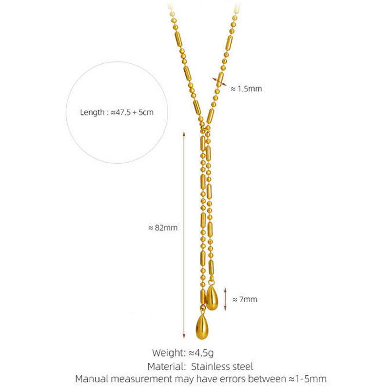 Wholesale Custom Korean Style Fine Jewelry Stainless Steel Fashion Pendant Necklaces for Women Trendy Metal Texture