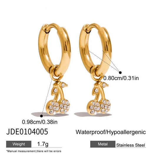 Trendy Hypoallergenic Wholesale Stainless Steel PVD Brand Fine Hoop Earrings Jewelry for Women