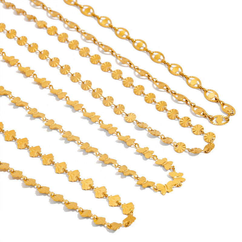 Trendy Anti Tarnish Dubai Stainless Steel 14k 18k Gold Plated Bridal Fine Butterfly Necklace for Women