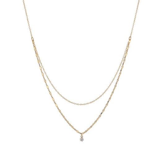 Wholesale Customized Tarnish Free Jewelry Waterproof Zircon Stainless Steel Fashion Chain Necklace for Women