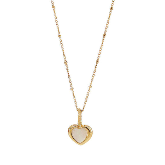 New Wholesale Non Tarnish PVD Gold Plated Stainless Steel Love Heart Pendant Charm Necklace