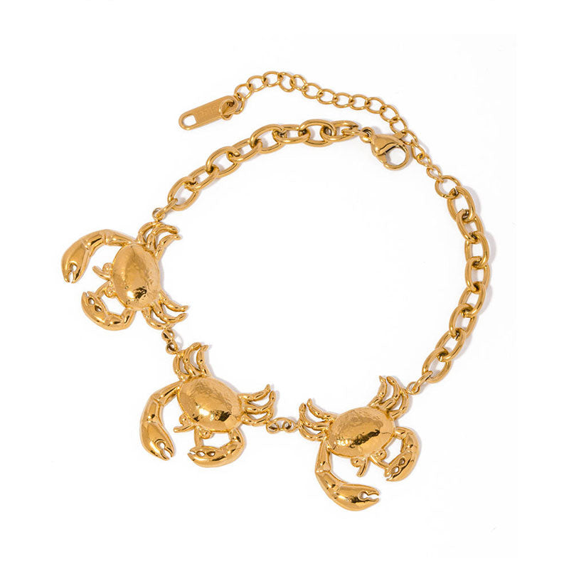 Cute and Fashionable Crab Bracelet 18K Gold-plated Stainless Steel Insect Series Jewelry Manufacturer