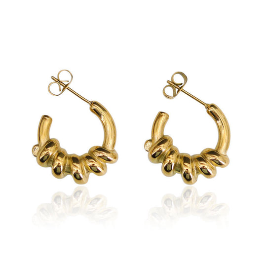 INS French Elegant C-Shaped Phone Rope Earrings for Women Retro High-End Fashion Jewelry