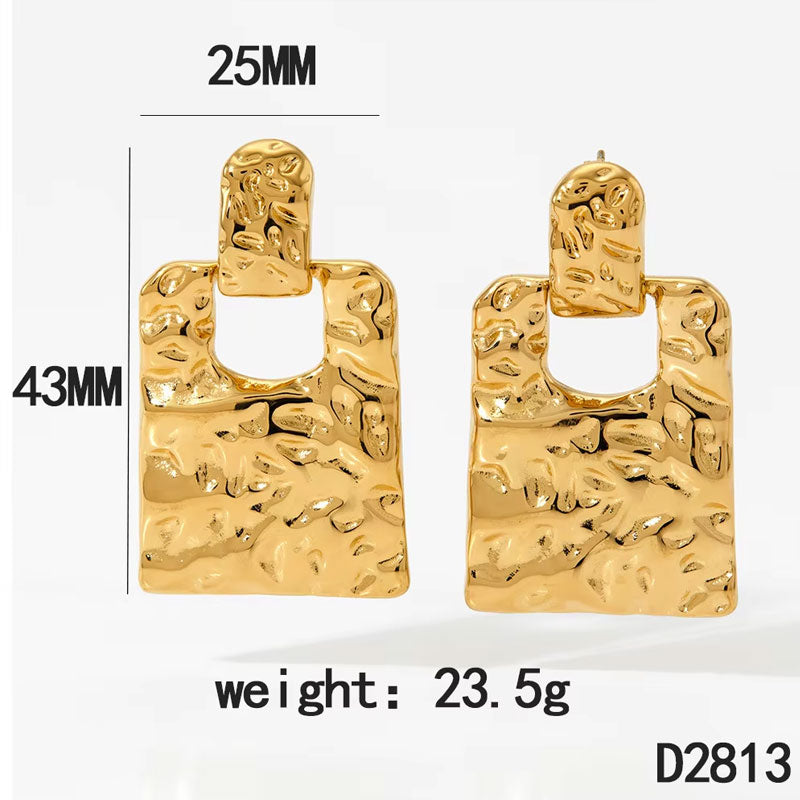 Stainless Steel Metal Cherry Cute Ear Studs Fashion Exquisite Golden Stud Earrings for Women Waterproof Jewelry