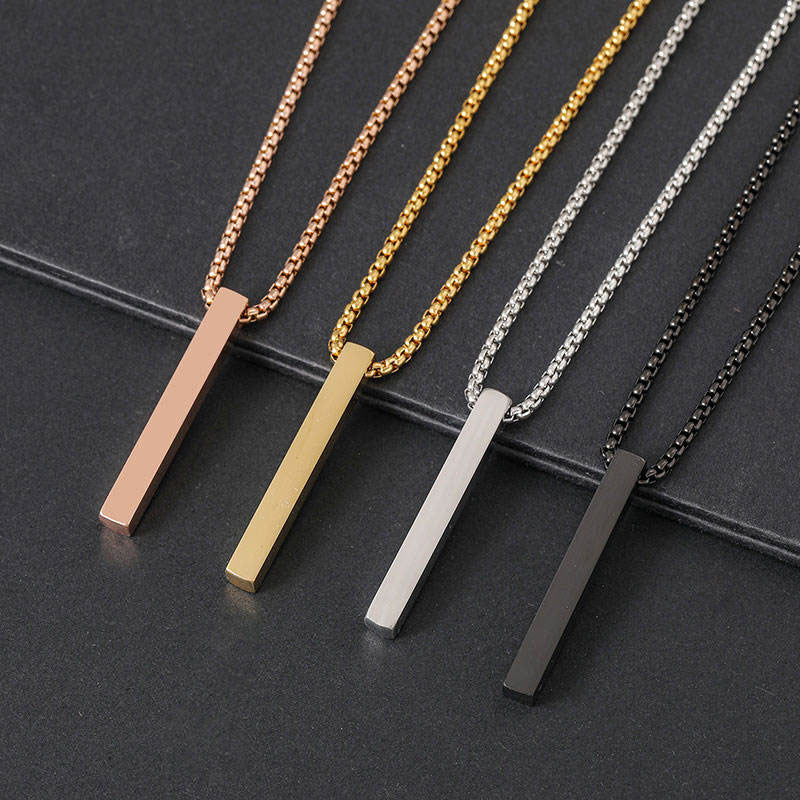 Waterproof Anti Tarnish Original Stainless Steel Women 's 14k 18k Gold Plated Custom Name logo Necklace for Women Men