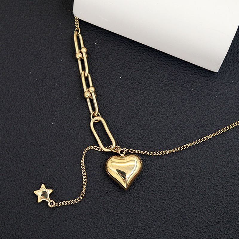 Stylish Titanium Steel Heart Necklace