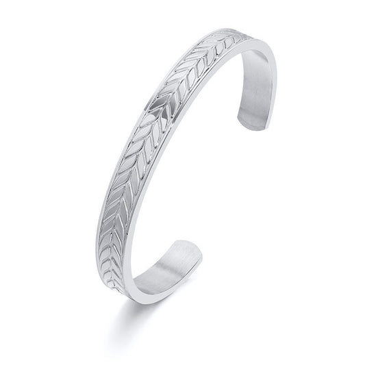 2024 Trendy Waterproof Stainless Steel Cuff Bangle for Women 18K Gold Plated High Quality Custom New Jewelry Perfect Gift